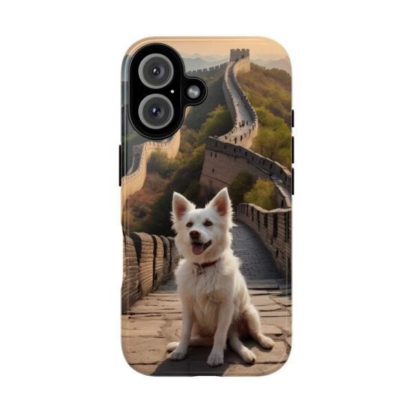 Adorable Dog on the Great Wall of China - Phone Case  for iPhone - Image 4