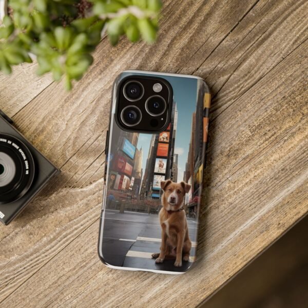 Adorable Dog in Times Square, New York - Phone Case for iPhone - Image 14
