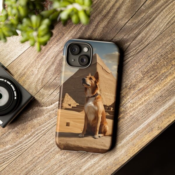 Adorable Dog at the Pyramids of Giza - Phone Case for iPhone - Image 3