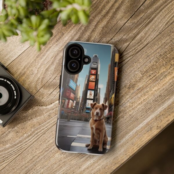 Adorable Dog in Times Square, New York - Phone Case for iPhone - Image 10