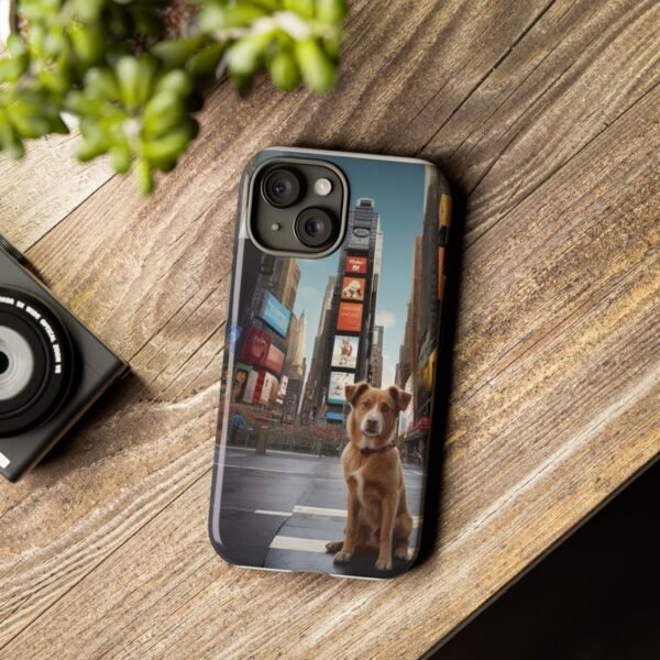 Adorable Dog in Times Square, New York - Phone Case for iPhone - Image 3