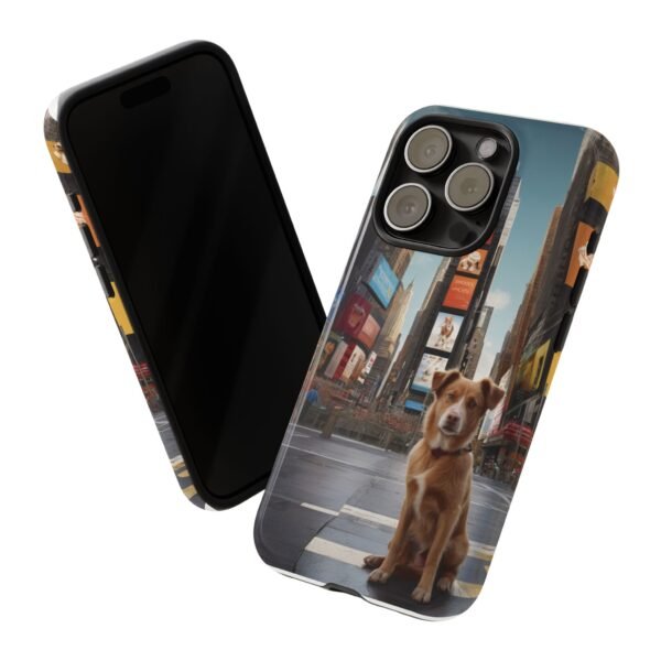 Adorable Dog in Times Square, New York - Phone Case for iPhone - Image 5