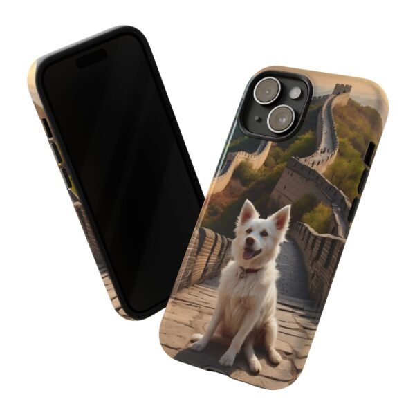 Adorable Dog on the Great Wall of China - Phone Case  for iPhone - Image 2