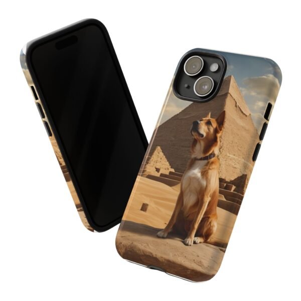 Adorable Dog at the Pyramids of Giza - Phone Case for iPhone - Image 2