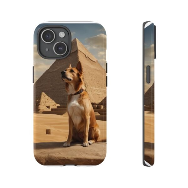 Adorable Dog at the Pyramids of Giza - Phone Case for iPhone