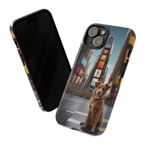 Adorable Dog in Times Square, New York - Phone Case for iPhone - Image 2