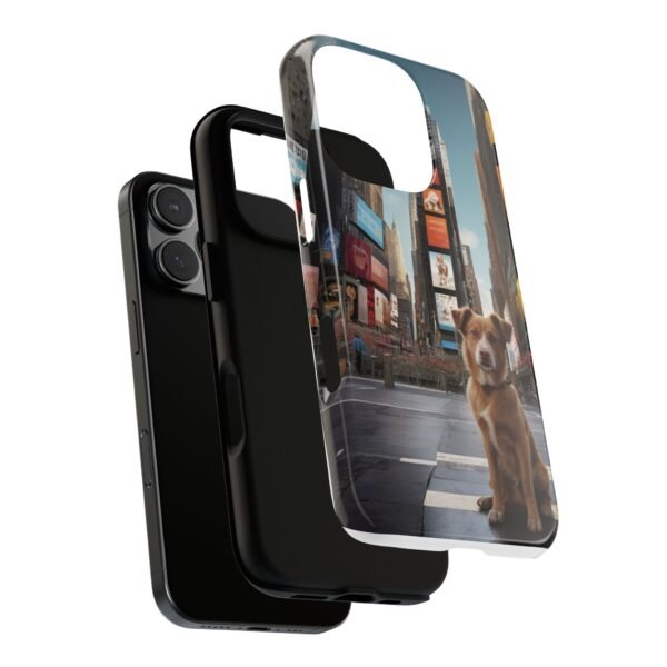 Adorable Dog in Times Square, New York - Phone Case for iPhone - Image 13
