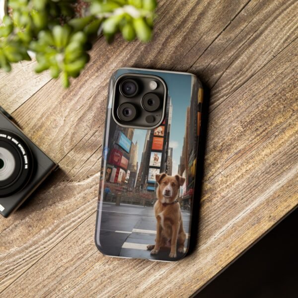 Adorable Dog in Times Square, New York - Phone Case for iPhone - Image 6